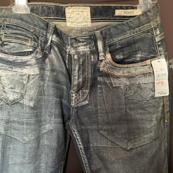NWT METALLIC SILVER/BLUE JEANS. - Picture 9 of 10